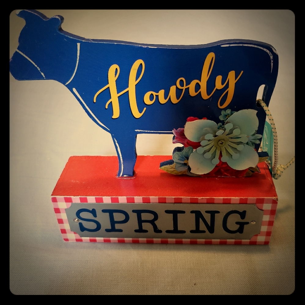 Pioneer Woman "Howdy" sentiment block